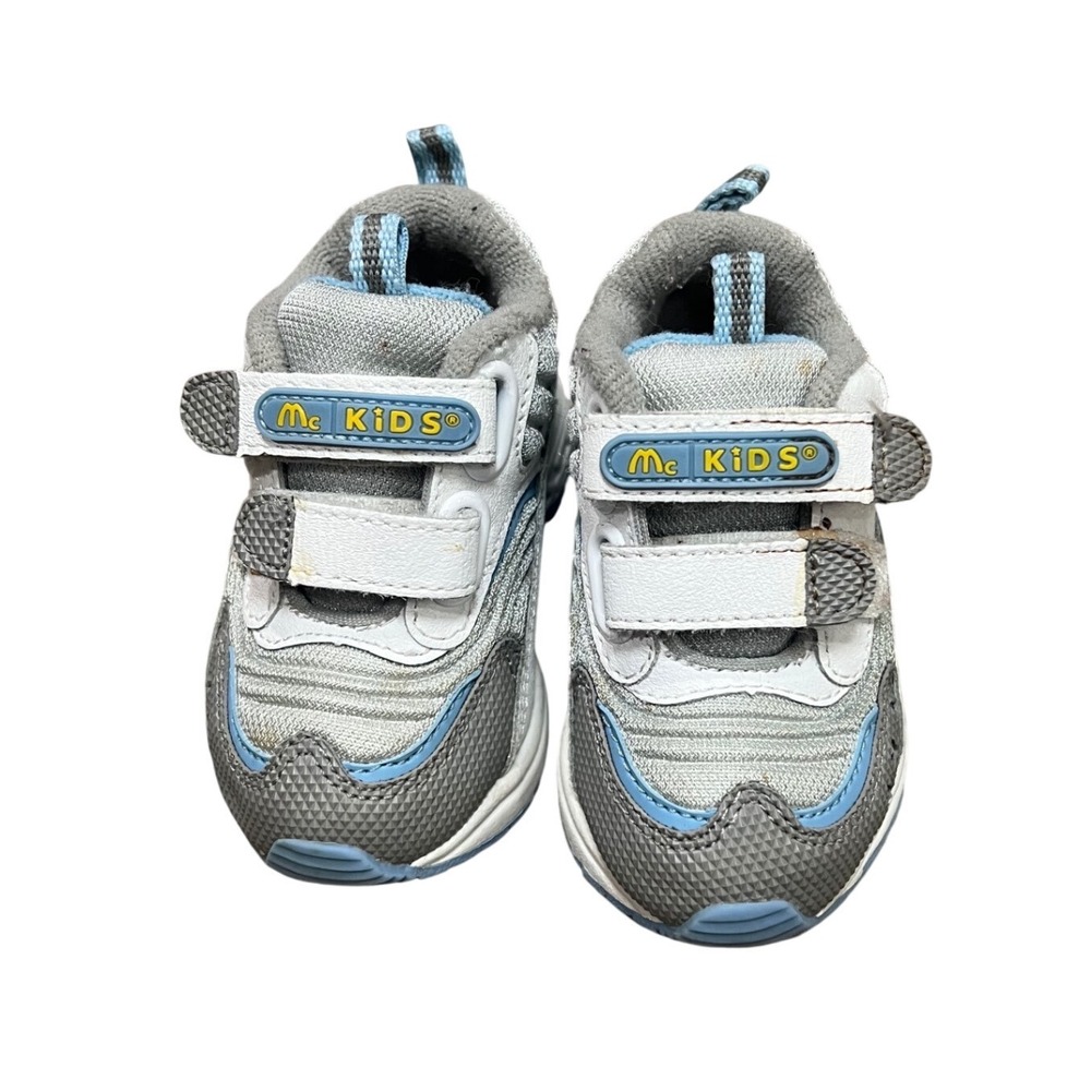 Vintage McDonalds Mc Kids Toddler Shoes Size 4 Sneakers Blue White Mary